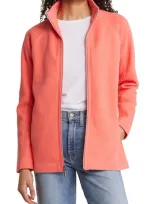 Tommy Bahama New Aruba Zip Front Stretch Cotton Jacket In Dubarry Coral