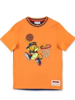 Marc Jacobs Babies'  Boys Orange Garfield Basketball T-shirt