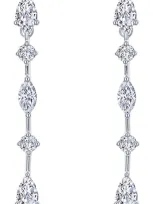 Lafonn Simulated Diamond Linear Drop Earrings In White