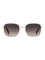 Rag & Bone 52mm Gradient Square Sunglasses In Gold/ Brown Gradient