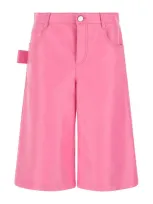 Bottega Veneta Pink Leather Bermuda Shorts