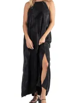 Cache Coeur Isis Maternity/nursing Maxi Dress In Black