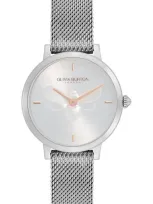 Olivia Burton Women's Ultra Slim Bee Silver-tone Stainless Steel Watch 28mm