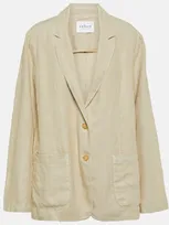 Velvet Cassie Linen Blazer In Beige