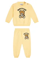 Moschino Baby Set Aus Sweatshirt Und Jogginghose In Yellow