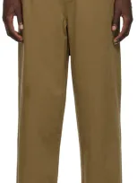 Fred Perry Brown Drawstring Trousers In Shaded Stone