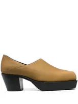 Eckhaus Latta 60mm Square-toe Cowboy Clogs In Green