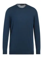 Drumohr Man Sweater Midnight Blue Size 44 Cotton, Cashmere