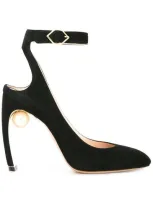 Nicholas Kirkwood Black Velvet Lola Pearl Heels