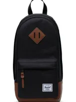 Herschel Supply Co Heritage Shoulder Bag In Black + Tan