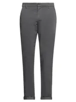 Dondup Man Pants Lead Size 31 Cotton, Polyester, Polyamide, Elastane In Grey