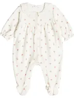 Tartine Et Chocolat Baby Floral Cotton-blend Onesie In White