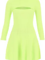 Dsquared2 Cut-out A-line Dress In Blazing Yellow (yellow)