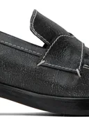 Eckhaus Latta Black Latta Loafers In White Cracked