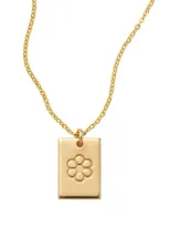 Made By Mary Good Vibes Daisy Pendant Necklace In Gold Daisy