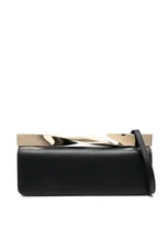 Aquazzura Twist Leather Shoulder Bag In Black