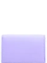 Royce New York Leather Card Case In Lavender- Gold Foil