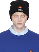 Kenzo Black  Paris Boke Flower Beanie In 99j - Medium Black