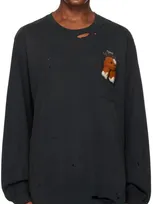 Doublet Long Sleeve T-shirt With My Friend In Black