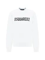 Dsquared2 Logo Printed Crewneck Sweatshirt In White