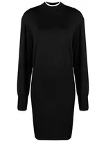 Remain Mock-neck Minidress In Black  