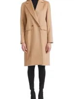 Sofia Cashmere Double-breasted Cashmere Coat In Camel