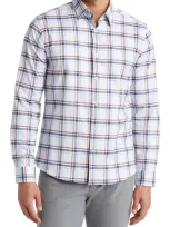 Stone Rose Dry Touch® Plaid Performance Button-up Shirt In White