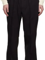 Moncler Black Drawstring Trousers In 999 Black