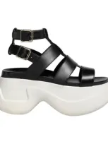 Marni Black Gladiator Platform Sandals