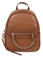 Michael Michael Kors Logo Plaque Zip In Brown