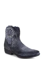 Ziginy Edith Water Resistant Velvet Western Boot In Gray Velvet