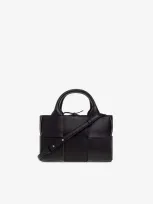 Bottega Veneta Candy Arco Intrecciato Leather Tote Bag In Black