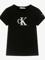 Calvin Klein Teen Girls Black Cotton T-shirt