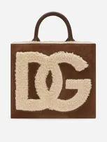 Dolce & Gabbana Small Dg Daily Shopper In Brown