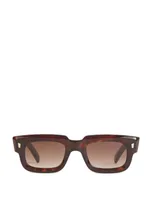 Cutler And Gross Rectangular Frame Sunglasses In Brown