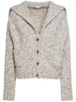 Bottega Veneta Wool-blend Cardigan In Grey