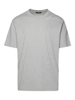 Balmain Neck Logo T-shirt In Grey