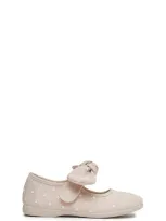 Childrenchic Kids' Swiss Dot Mary Jane Canvas Sneaker In Camel