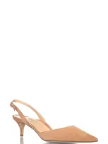 Marion Parke Classic Slingback Pointed Toe Pump In Caramel