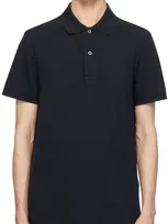 Tom Ford Tennis Cotton Piquet Polo In Navy