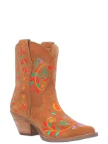 Dingo Sugar Bug Embroidered Western Boot In Camel