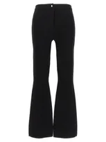 Theory Flared Full Length Pants In Black