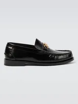 Versace Medusa '95 Leather Loafers In Black