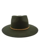 Modern Monarchie Wool Fedora In Olive Green