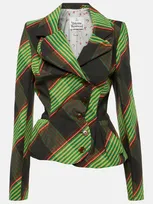 Vivienne Westwood Drunken Tailored Tartan Blazer In Combat-tartan