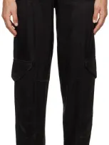 Ganni Black Relaxed Fit Trousers In 099 Black