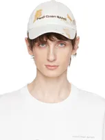 Feng Chen Wang Off-white Embroidered Cap In Beige