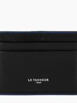 Le Tanneur Augustin Card Holder In Grained Leather In Black