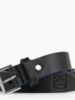 Le Tanneur Ceinture Homme Avec Boucle Carrée En Cuir Lisse In Black