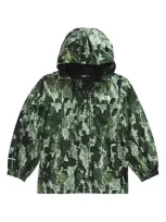 The North Face Kids' Antora Waterproof Recycled Polyester Rain Jacket In Misty Sage Generative Camo